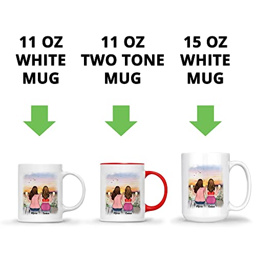 GOSSBY Personalized Custom 2 Sisters Just | Customised Coffee Mug | 11 OZ
