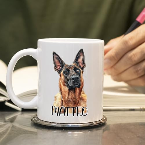 Personalized Choose Name Malinois Gift For | Customised Coffee Mug | 11 OZ
