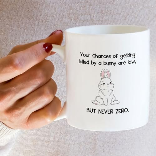 Funny Rabbit Lover Bunny or Cute Sarcastic | Ceramic Coffee Mug | 11 OZ