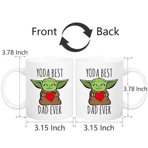Fathers Day Dad Gifts,Baby Yoda Best Dad Ever Coffee Mug | Ceramic Coffee Mug | Father's Day Gift | Stylish Printed Design | Tea & Coffee Cup | 11oz