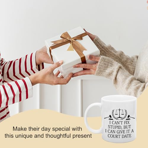 DYJYBMY I Can T Fixstupid But Give It A Court | Ceramic Coffee Mug | 11 OZ