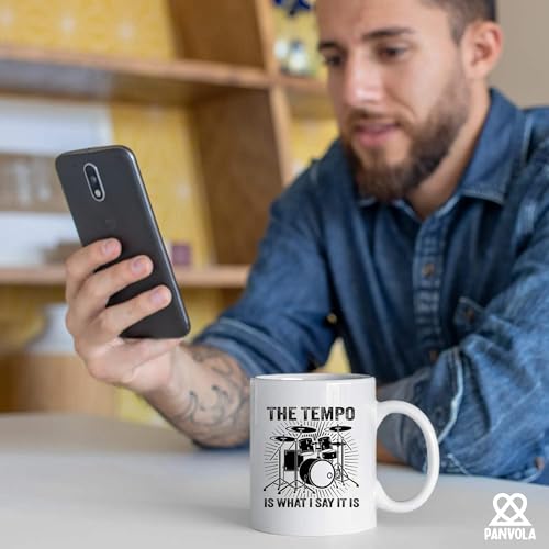 The Tempo Is What I Say It Drummers Gifts Drum | Ceramic Coffee Mug | 11 OZ