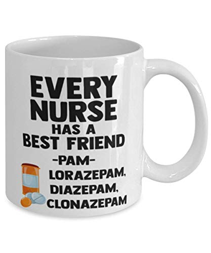 Funny Nurse Every Has A Best Friend -Pam- | Ceramic Coffee Mug | 11 OZ