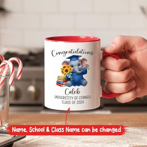Custom Name School Class Elephant | Customised Coffee Mug | 11 OZ