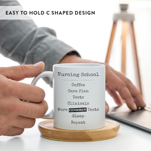 Graduation Gift Future RN Nursing School Care | Ceramic Coffee Mug | 11 OZ