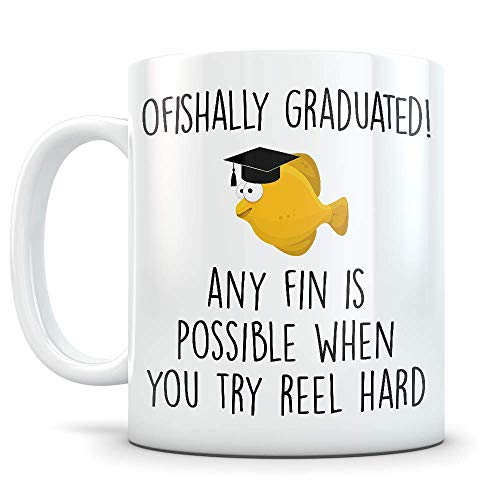 Fish Graduation Gifts Fishing Pun for Future | Ceramic Coffee Mug | 11 OZ