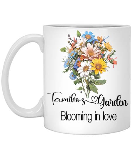 Birth Flower Personalized Gift Garden | Customised Coffee Mug | 11 OZ