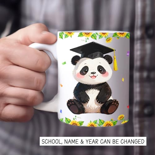 Personalized School Name Year Panda | Customised Coffee Mug | 11 OZ