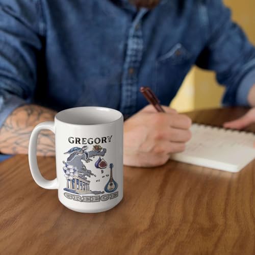 Awesome Greece Culture Themed Custom Name | Customised Coffee Mug | 11 OZ