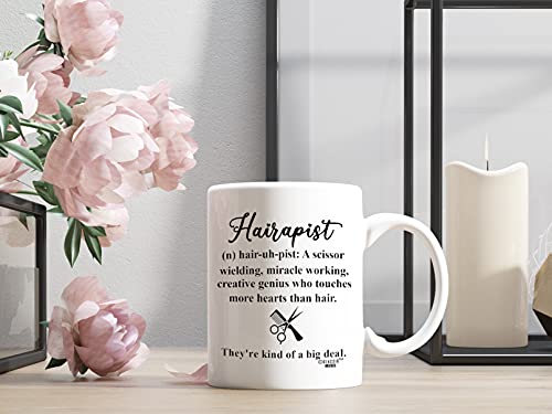 Hairapist Miracle Worker Funny Hairstylist | Ceramic Coffee Mug | 11 OZ