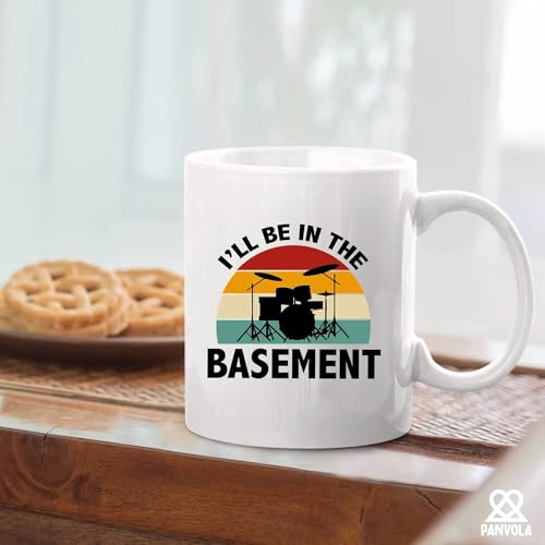 I ll Be In The Basement Drummers Gifts Drum | Ceramic Coffee Mug | 11 OZ