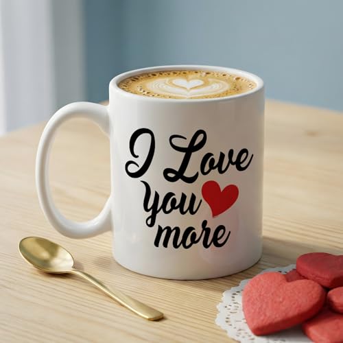 Veracco I Love You More For Her His Birthday | Ceramic Coffee Mug | 11 OZ