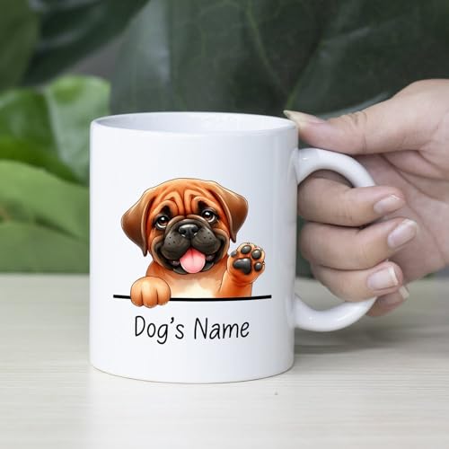 Personalized Bullmastiff with Name Custom | Customised Coffee Mug | 11 OZ