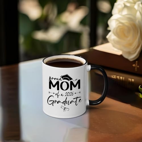 YHRJWN Graduation Gift for Mom Proud of A 2026 | Ceramic Coffee Mug | 11 OZ