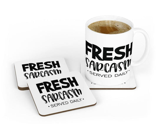 Fresh Sarcasm Served Daily Mug & Coaster Set Funny Birthday Friend Coworker Gift