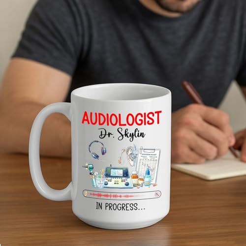 Personalized Audiologist In Progress Gift | Customised Coffee Mug | 11 OZ