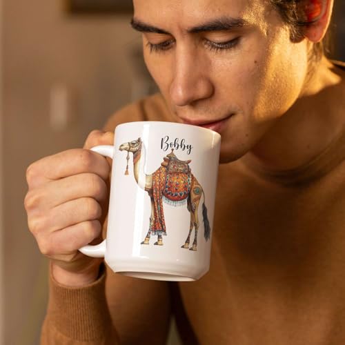 Custom Boho Camel Customized Name Animal | Customised Coffee Mug | 11 OZ