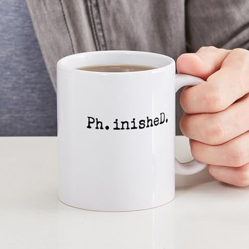 Typewriter Finished Phd Funny | Ceramic Coffee Mug | 11 OZ