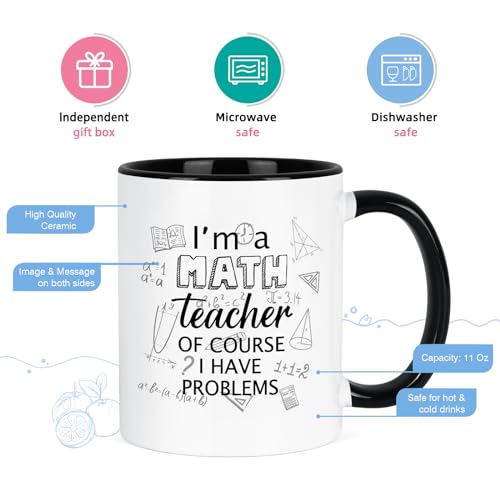 YHRJWN Math Teacher Gift I m a of Course Have | Ceramic Coffee Mug | 11 OZ