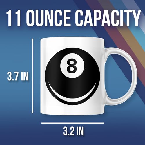 8 Ball Eight Billiards Pool Unique Gift Idea | Ceramic Coffee Mug | 11 OZ