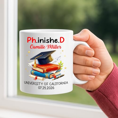 PhinisheD Graduation Customized Year Name | Customised Coffee Mug | 11 OZ