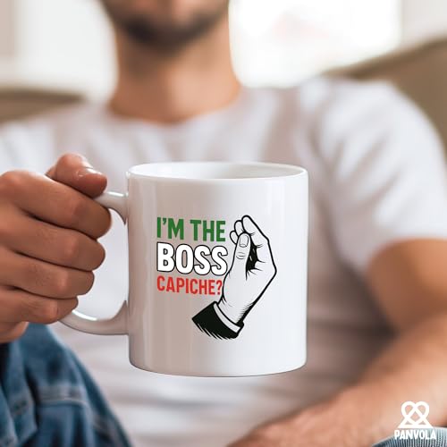 I m The Boss Capiche Italian Italy Gifts From | Ceramic Coffee Mug | 11 OZ