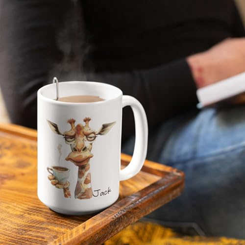 Hilarious Giraffe Custom Name Animal Accent | Customised Coffee Mug | 11 OZ