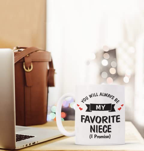 Niece My Favorite I Promise Funny Unique | Ceramic Coffee Mug | 11 OZ