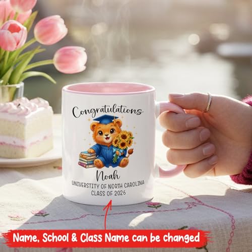 Personalized Name School Class Grad Lion | Customised Coffee Mug | 11 OZ