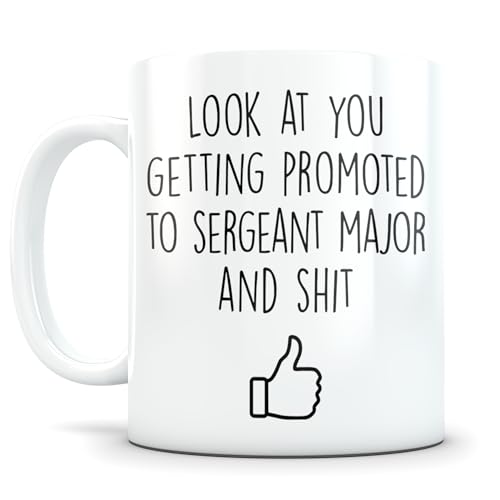 Sergeant Major Promotion Gift for Men and | Ceramic Coffee Mug | 11 OZ