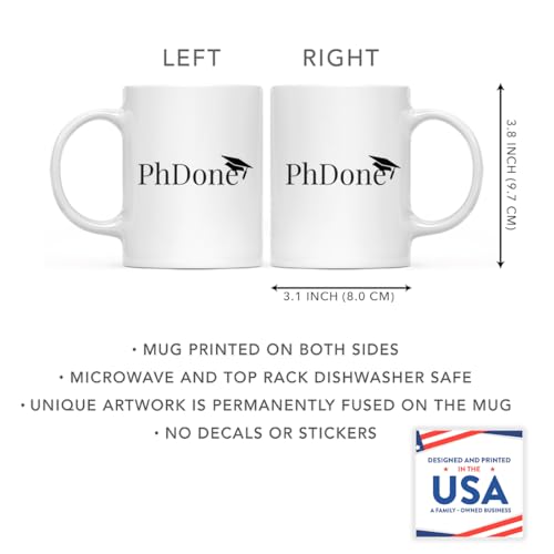 Graduation Gift PhDone 1-Pack Includes Box for | Ceramic Coffee Mug | 11 OZ