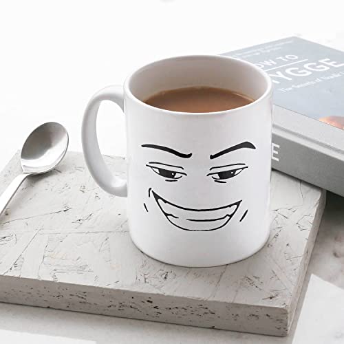 MAN FACE Funny Gamer Birthday Gift Serious Guy | Ceramic Coffee Mug | 11 OZ