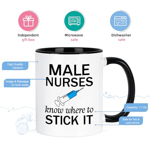 YHRJWN Nurse Gifts Male Nurses Week | Ceramic Coffee Mug | 11 OZ
