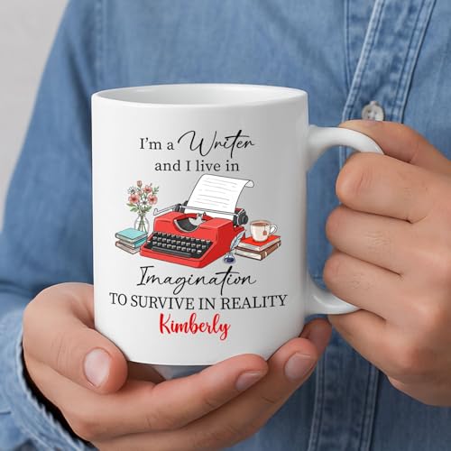 I m A Writer Live In Imagination To Survive | Customised Coffee Mug | 11 OZ