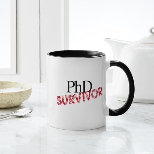 PHD Survivor Funny | Ceramic Coffee Mug | 11 OZ