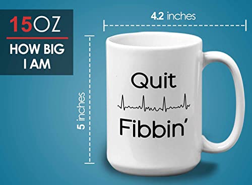 Bubble Hugs Cardiologist Quit Fibbin Atrial | Ceramic Coffee Mug | 11 OZ
