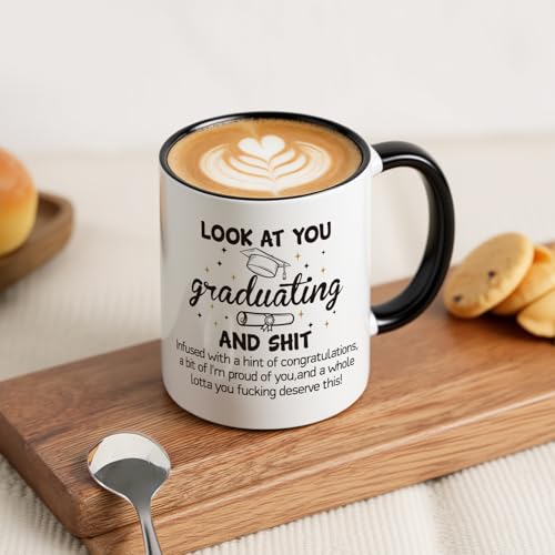 Graduation Gift for Her Him Look at You | Ceramic Coffee Mug | 11 OZ