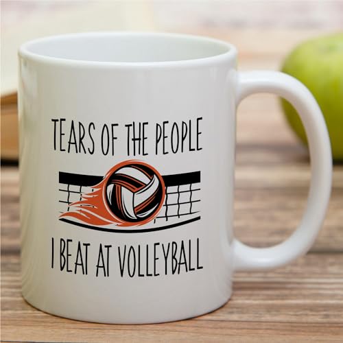 Funny Tears of the People I Beat at Volleyball | Ceramic Coffee Mug | 11 OZ