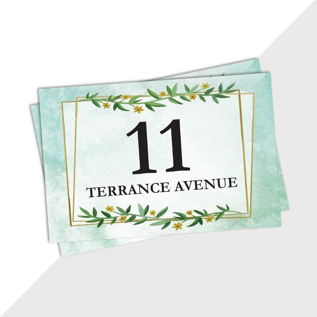 Wheelie Bin Numbers Custom Street Name House Address Sticker