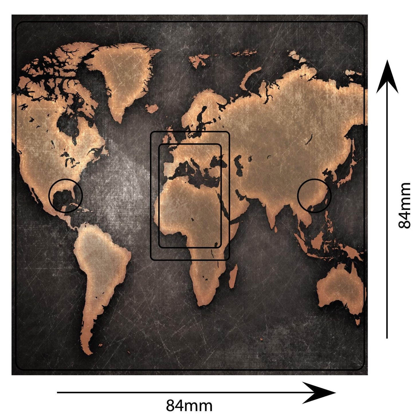 World Map Black Light Switch Sticker Cover Vinyl Skin Wall Decal Decor