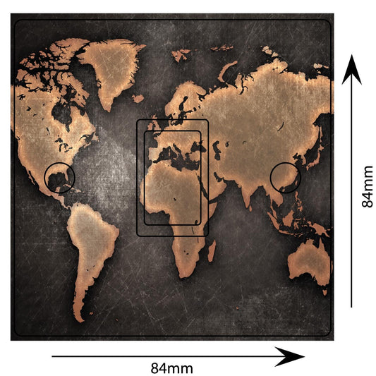 World Map Black Light Switch Sticker Cover Vinyl Skin Wall Decal Decor