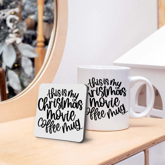 Christmas Movie Mug & Coaster Gift Set Xmas Winter Holiday Friend Gifts Keepsake