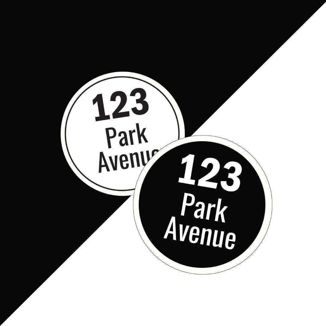 Personalised Wheelie Bin Sticker: Custom House Number & Street Name