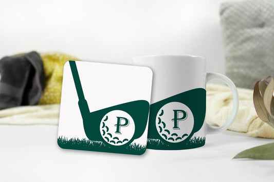 Golf Mug and Coaster Set: Sports Lover Gift