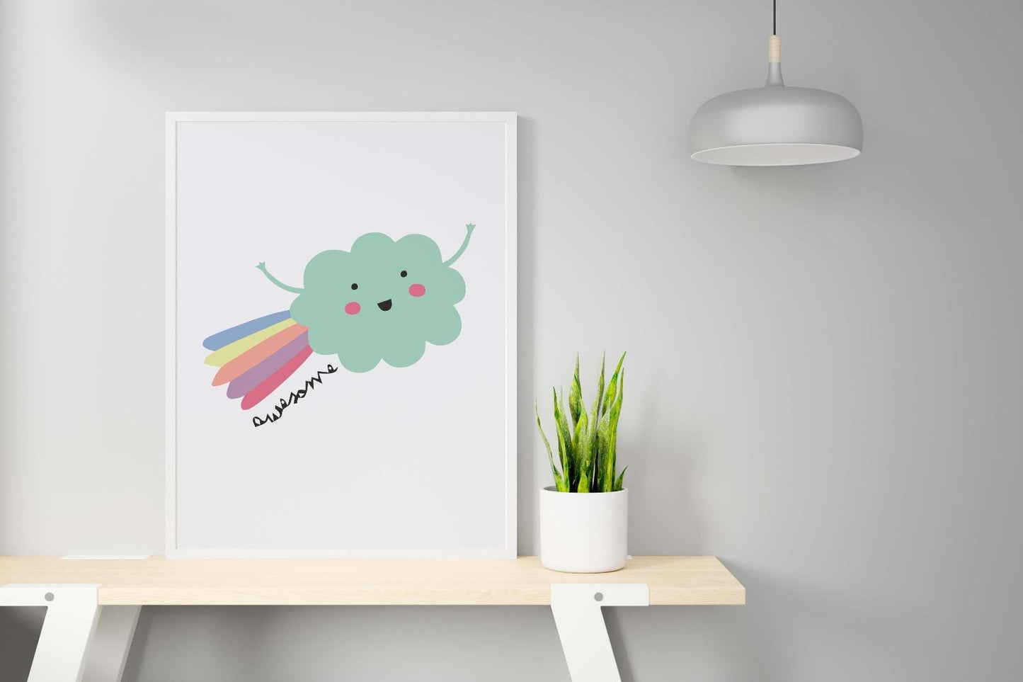Blushing Cloud 'Little Miss' Nursery Art Print
