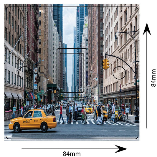 New York Taxi Cab Scene Light Switch Sticker Cover Vinyl Skin Wall Decal Decor