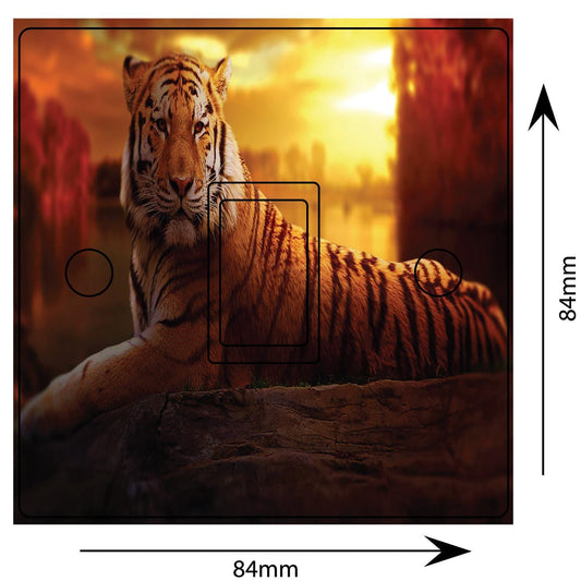 Tiger 3D Light Switch Sticker: Vinyl Wall Decor Decal