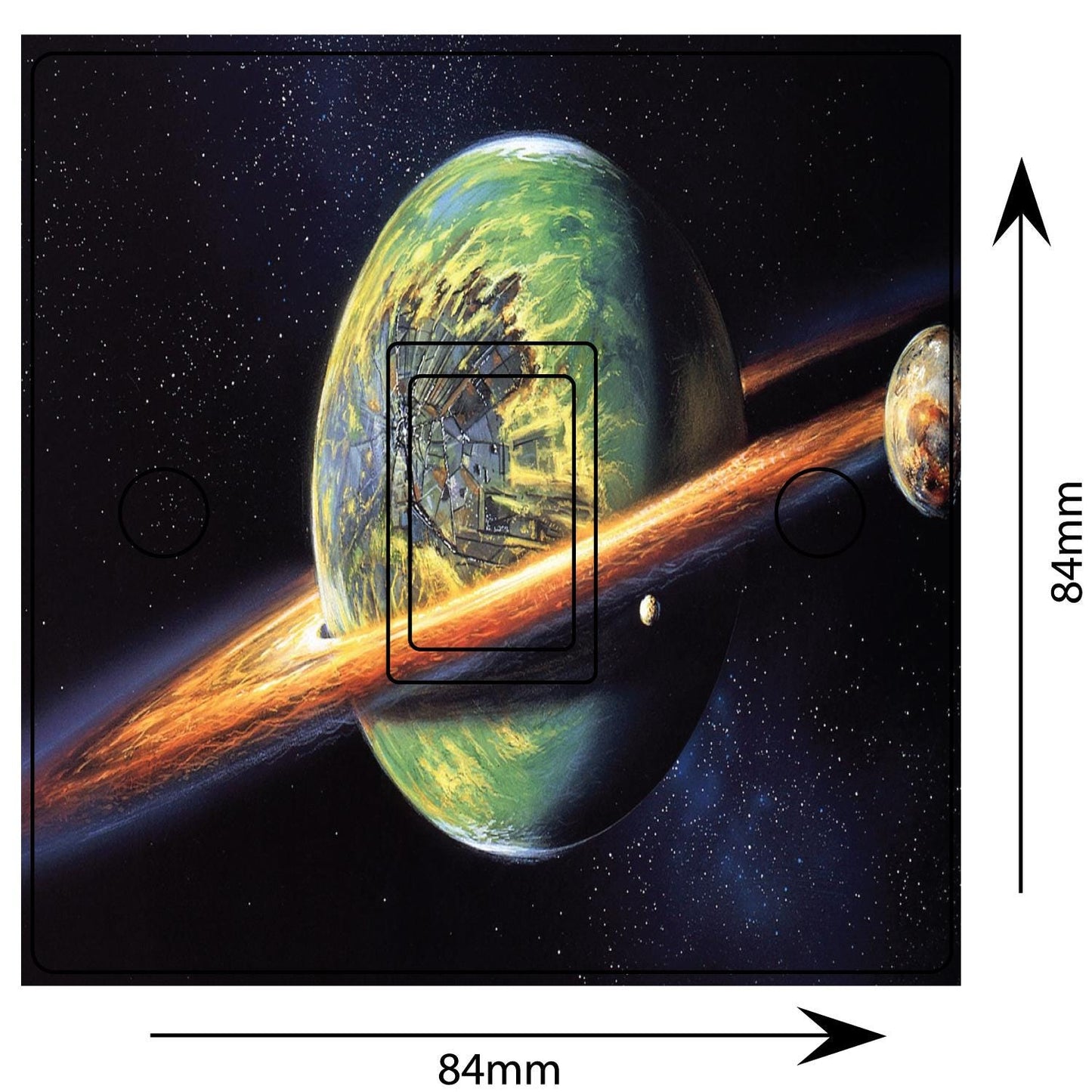 Planets In Space Orbit 3d Light Switch Sticker Cover Vinyl Skin Wall Decal Decor