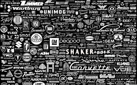 Motor Vehicles Cars Brands Collage Giant Poster - A5 A4 A3 A2 A1 A0 Sizes