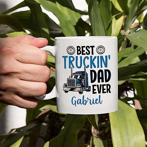 Best Truckin Dad Ever Gifts for Men | Customised Coffee Mug | 11 OZ